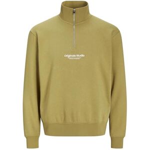 JACK & JONES Jorvesterbro Sweat Quarter Zip Hn Noos, Cedar, S JACK & JONES Jorvesterbro Sweat Quarter Zip Hn Noos, Cedar, S