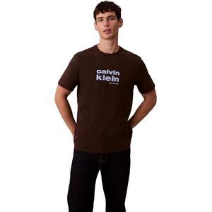 Calvin SS 30s Whsl Ckj grafisk tröja Lv04re821g Grafiska T-shirts, Brun (Rich Brown), XL för män Calvin SS 30s Whsl Ckj grafisk tröja Lv04re821g Grafiska T-shirts, Brun (Rich Brown), XL för män