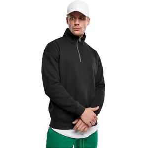 Urban Classics Sweatshirt för män organic Cotton Basic Troyer med dragkedja och ståkrage, tröja för män i storlekarna S–5XL, svart, XXL Urban Classics Sweatshirt för män organic Cotton Basic Troyer med dragkedja och ståkrage, tröja för män i storlekarna S–5XL, svart, XXL