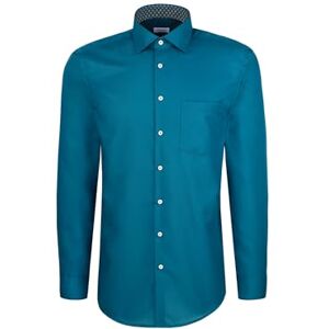Seidensticker Silkesdekal 84554, bekväm passform långärmad affärsskjorta, 51, Grön, 51 Seidensticker Silkesdekal 84554, bekväm passform långärmad affärsskjorta, 51, Grön, 51