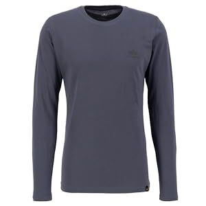 Alpha Industries Långärmad Heavy LS med ryggtryck för män Greyblack Alpha Industries Långärmad Heavy LS med ryggtryck för män Greyblack
