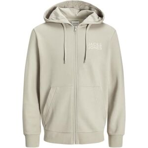JACK & JONES Jjecorp Logo Sweat Zip Hood, Moonbeam, L JACK & JONES Jjecorp Logo Sweat Zip Hood, Moonbeam, L