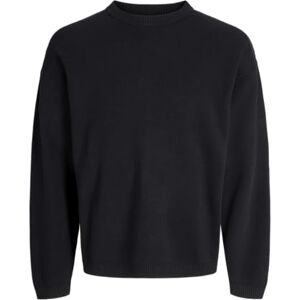 JACK & JONES Jcosignal stickad crew neck, svart, M JACK & JONES Jcosignal stickad crew neck, svart, M