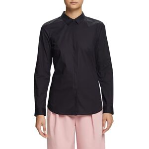 ESPRIT Långärmad poplin skjorta, svart, XXS ESPRIT Långärmad poplin skjorta, svart, XXS