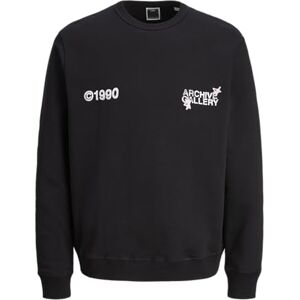 JACK & JONES Jcoscope Graphic Sweat Crew Neck, svart, L JACK & JONES Jcoscope Graphic Sweat Crew Neck, svart, L