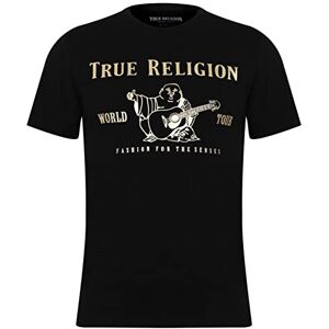 True Religion Metallisk Buddha T-shirt kortärmad herr, Svart/guld, L True Religion Metallisk Buddha T-shirt kortärmad herr, Svart/guld, L