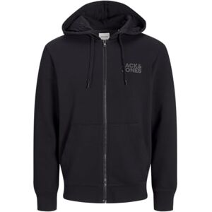 JACK & JONES Jjecorp Logo Sweat Zip Hood, svart, L JACK & JONES Jjecorp Logo Sweat Zip Hood, svart, L