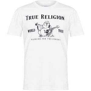 True Religion herr kortärmad metallisk buddha t-shirt, Optisk vit, M True Religion herr kortärmad metallisk buddha t-shirt, Optisk vit, M