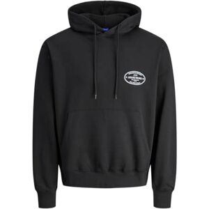JACK & JONES Joryork Graphic Sweat Hood, svart, M JACK & JONES Joryork Graphic Sweat Hood, svart, M