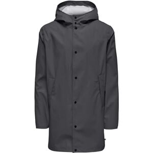 Only & Sons Herr ONSLUCA RAIN Coat OTW regnrock, grå kritstreck, XXL, Grå kritstreck, XXL Only & Sons Herr ONSLUCA RAIN Coat OTW regnrock, grå kritstreck, XXL, Grå kritstreck, XXL