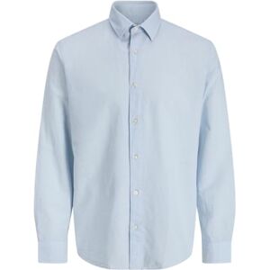 JACK & JONES Jjebreeze linne Blend skjorta L/S Sn Pls – plus storlek, Himmelsk blå, 6XL JACK & JONES Jjebreeze linne Blend skjorta L/S Sn Pls – plus storlek, Himmelsk blå, 6XL