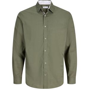 JACK & JONES Jjhenry Slub detalj skjorta Ls, Dammig oliv, M JACK & JONES Jjhenry Slub detalj skjorta Ls, Dammig oliv, M