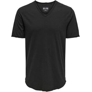 Only & Sons Onsbenne Longy V-hals Ss Tee Noos, svart, M Only & Sons Onsbenne Longy V-hals Ss Tee Noos, svart, M