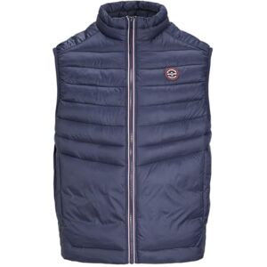 JACK & JONES Jjesprint kroppsvärmare krage Noos quiltad väst, Marinblazer/detalj: äkta röda sömmar, S JACK & JONES Jjesprint kroppsvärmare krage Noos quiltad väst, Marinblazer/detalj: äkta röda sömmar, S