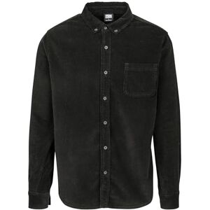 Urban Classics Kord Corduroy-skjorta, långärmad herrskjorta, finns i många färger, storlekar S–5XL, svart, XXL Urban Classics Kord Corduroy-skjorta, långärmad herrskjorta, finns i många färger, storlekar S–5XL, svart, XXL