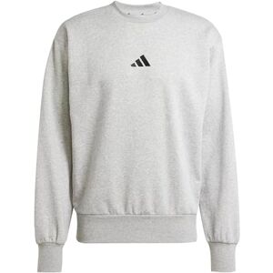 adidas herr Essentials Feelcozy Fleece Sweatshirt, medium grey heather/black, XS adidas herr Essentials Feelcozy Fleece Sweatshirt, medium grey heather/black, XS