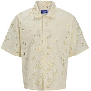 JACK & JONES Jorcorfu anglasise skjorta Ss, Antik vit, L JACK & JONES Jorcorfu anglasise skjorta Ss, Antik vit, L