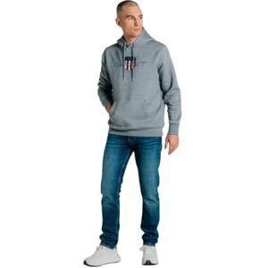 GANT REG Archive Shield Hoodie, Grå melange, XXL GANT REG Archive Shield Hoodie, Grå melange, XXL