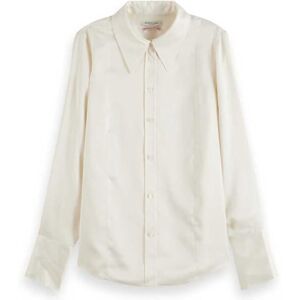 Scotch & Soda Core satinskjorta, Off White 100, 42 Scotch & Soda Core satinskjorta, Off White 100, 42