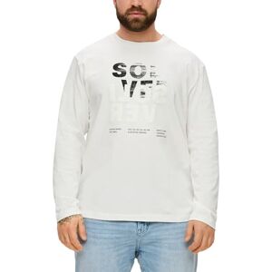 s.Oliver Långärmad skjorta för män med etiketttryck, 01d1, XXL s.Oliver Långärmad skjorta för män med etiketttryck, 01d1, XXL