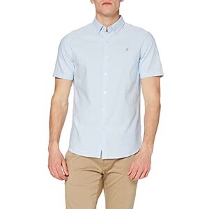 Farah Herr Brewer Slim Fit Oxford skjorta i bomull, Himmelsblått, XXS Farah Herr Brewer Slim Fit Oxford skjorta i bomull, Himmelsblått, XXS
