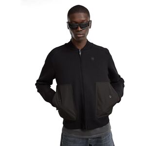 G-STAR RAW Engineered Mix Bomber Knit, Svart (Dk Black D25126-d465-6484), L G-STAR RAW Engineered Mix Bomber Knit, Svart (Dk Black D25126-d465-6484), L