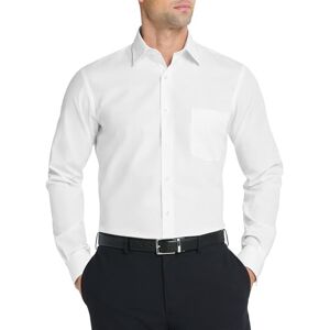 Van Heusen herrklänning skjorta anpassad poplin solid, Vitt, 15.5 Neck / 32-33 Sleeve Van Heusen herrklänning skjorta anpassad poplin solid, Vitt, 15.5 Neck / 32-33 Sleeve
