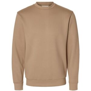 SELECTED MEN Slhemanuel Soft Crew Neck Sweat Noos, Savannah Tan, S SELECTED MEN Slhemanuel Soft Crew Neck Sweat Noos, Savannah Tan, S
