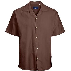 JACK & JONES Jorbelize Linne Resort skjorta Ss kortärmad skjorta, Kastanj, M JACK & JONES Jorbelize Linne Resort skjorta Ss kortärmad skjorta, Kastanj, M