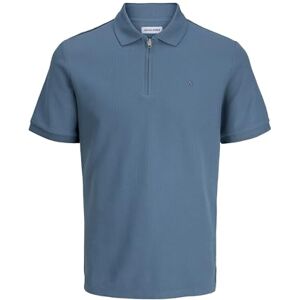 JACK & JONES Jjeaustin Zip Polo Ss Noos, Blå Mirage, XS JACK & JONES Jjeaustin Zip Polo Ss Noos, Blå Mirage, XS