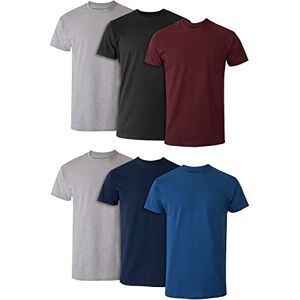 Hanes herrtröja med ficka i 6-pack. T-shirt i bomull med rund hals och fukttransporterande egenskaper., L Hanes herrtröja med ficka i 6-pack. T-shirt i bomull med rund hals och fukttransporterande egenskaper., L