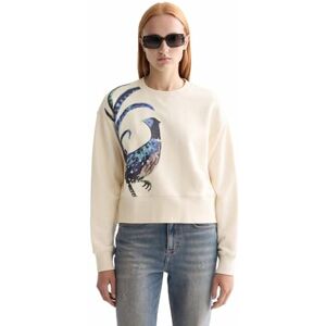 Scotch & Soda Tvättat konstverk lös passform tröja, Eggnog U137, L Scotch & Soda Tvättat konstverk lös passform tröja, Eggnog U137, L