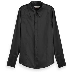 Scotch & Soda Core satinskjorta, Svart 001, 38 Scotch & Soda Core satinskjorta, Svart 001, 38