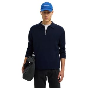 SELECTED MEN slhttallrik Fn avslappnad halv zip polo Noos, Sky Captain, L SELECTED MEN slhttallrik Fn avslappnad halv zip polo Noos, Sky Captain, L