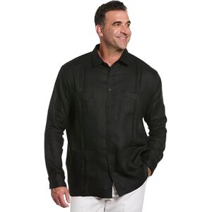 Cubavera herr fyrfickiga mini pintuck långärmad Guayabera-skjorta med knappar, Kolsvart, 3XL Stor Lång Cubavera herr fyrfickiga mini pintuck långärmad Guayabera-skjorta med knappar, Kolsvart, 3XL Stor Lång