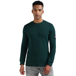 Calvin Jeans herr emblem våffla LS TEE J30J323485, L/S t-shirt, grön, XXS, Grön (Ponderosa Tall), XXS Calvin Jeans herr emblem våffla LS TEE J30J323485, L/S t-shirt, grön, XXS, Grön (Ponderosa Tall), XXS