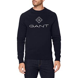 GANT Herr Lock Up C-Neck Sweat Tröja, Blå, 3XL GANT Herr Lock Up C-Neck Sweat Tröja, Blå, 3XL