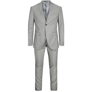 JACK & JONES Herr JPRFRANCO Check Suit SN kostym, ljusgrå melange/kontroll: super slim fit, 52, Ljusgrå melange/kontroller: supersmal passform, 52 JACK & JONES Herr JPRFRANCO Check Suit SN kostym, ljusgrå melange/kontroll: super slim fit, 52, Ljusgrå melange/kontroller: supersmal passform, 52