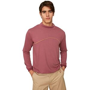 Trendyol Herr stående krage vanlig sweatshirt, Lila, S Trendyol Herr stående krage vanlig sweatshirt, Lila, S
