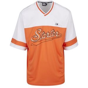 Starter Black Label herr t-shirt v-hals mesh tee, män t-shirt med V-hals, ventilerande nättyg, storlekar S – XXL, Mandarin, L Starter Black Label herr t-shirt v-hals mesh tee, män t-shirt med V-hals, ventilerande nättyg, storlekar S – XXL, Mandarin, L