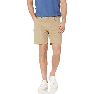 Amazon Essentials Men's Stretchiga shorts 18 cm (7 tum) smal passform innersöm med 5 fickor, Kaki brun, 34 Amazon Essentials Men's Stretchiga shorts 18 cm (7 tum) smal passform innersöm med 5 fickor, Kaki brun, 34
