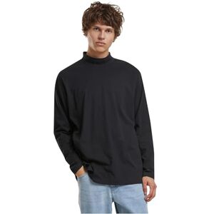 Urban Classics Herrsweatshirt, mock hals, långärmad, klassisk tröja för män, normal passform, bomull, storlekar S – 5XL, svart, M Urban Classics Herrsweatshirt, mock hals, långärmad, klassisk tröja för män, normal passform, bomull, storlekar S – 5XL, svart, M