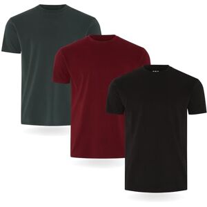 FM London herr T-tröja (3/5-pack) Mens T Shirt, Svart, vinröd, grön (3-pack), L FM London herr T-tröja (3/5-pack) Mens T Shirt, Svart, vinröd, grön (3-pack), L
