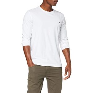 Tommy Hilfiger Herr långärmad stretch smal passform bomullströja, Vit (vit), L Tommy Hilfiger Herr långärmad stretch smal passform bomullströja, Vit (vit), L