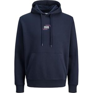 JACK & JONES Jjcorp Graphic Sweat Hood Noos, marinblå blazer, S JACK & JONES Jjcorp Graphic Sweat Hood Noos, marinblå blazer, S