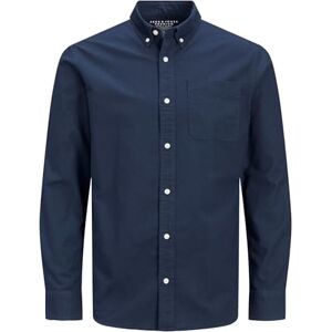 JACK & JONES Jprblubrook Oxford skjorta L/S Noos Pls – plus size, marinblå blazer, 5XL JACK & JONES Jprblubrook Oxford skjorta L/S Noos Pls – plus size, marinblå blazer, 5XL
