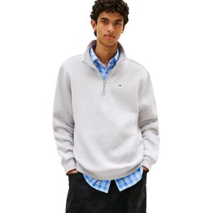 Tommy Jeans herr Tjm Reg fleece 1/4 dragkedja stoppad hals DM0DM20339 halv dragkedja tröja, grå (helium), XL Tommy Jeans herr Tjm Reg fleece 1/4 dragkedja stoppad hals DM0DM20339 halv dragkedja tröja, grå (helium), XL