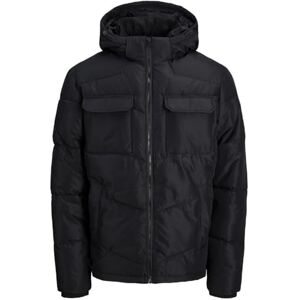 JACK & JONES Pufferjacka för män, svart, L JACK & JONES Pufferjacka för män, svart, L