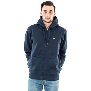 Tommy Jeans herr TJM normal fleece dragkedja huvtröja tungvikt genomgående, Blå (Twilight Navy), L Tommy Jeans herr TJM normal fleece dragkedja huvtröja tungvikt genomgående, Blå (Twilight Navy), L