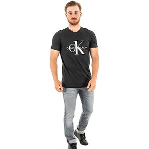 Calvin Jeans Core Monogram Slim T-tröja, Svart (Ck Black), XS Calvin Jeans Core Monogram Slim T-tröja, Svart (Ck Black), XS